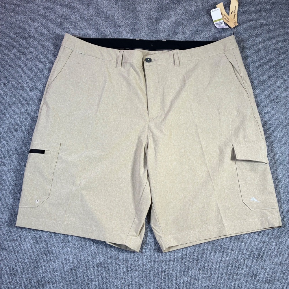 Tommy Bahama Boracay Cargo Shorts Mens 44 Tan NEW Stretch Quick Dry UPF30